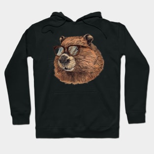 Beaver Brainiac: The Hipster Lumberjack Tee Hoodie